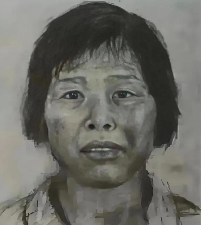 警方绘制的第一版梅姨画像（图源央视新闻）.png