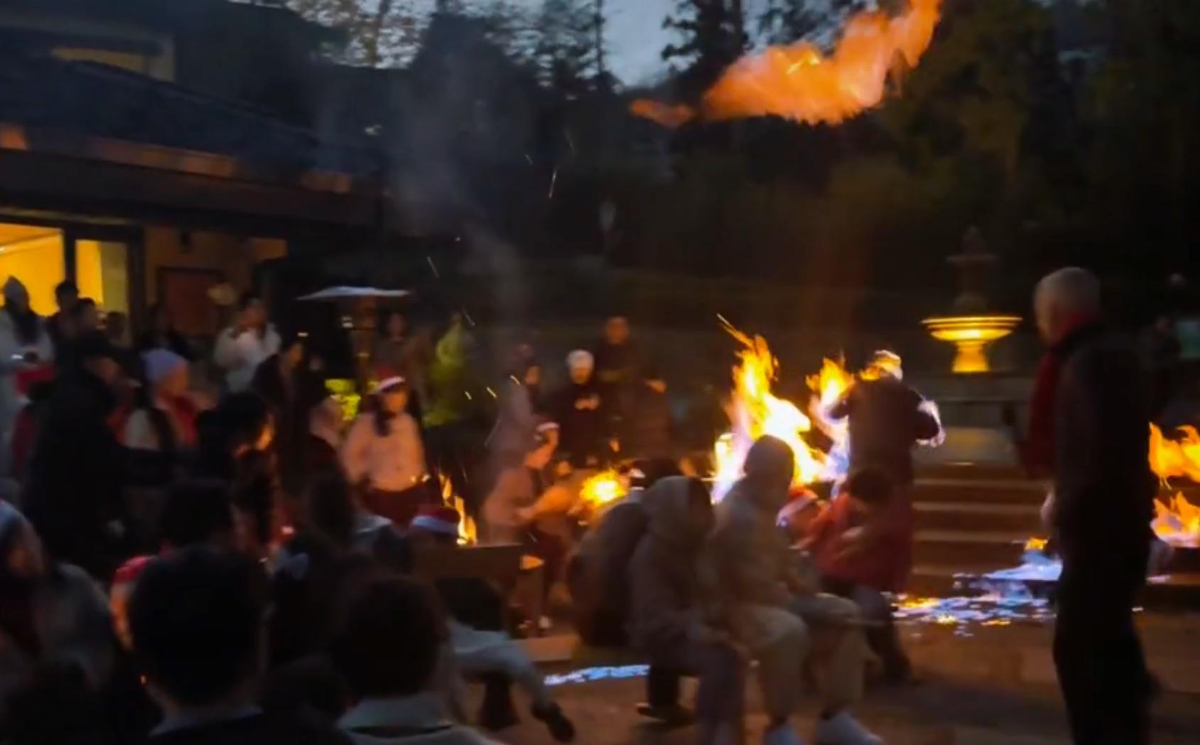 湖州豪华度假村圣诞点灯仪式突发火灾,有人受伤,酒店回应并采取措施