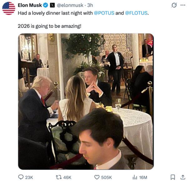 特朗普与马斯克海湖庄园共进晚餐，决裂传闻背后的真相？