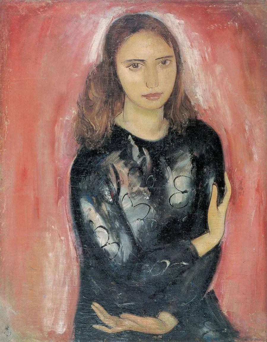 苏天赐《黑衣女像》