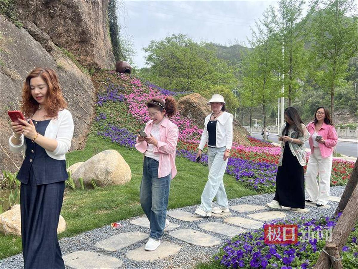 图为游人漫步在“口袋公园”步行道。 （孟莹摄）.png