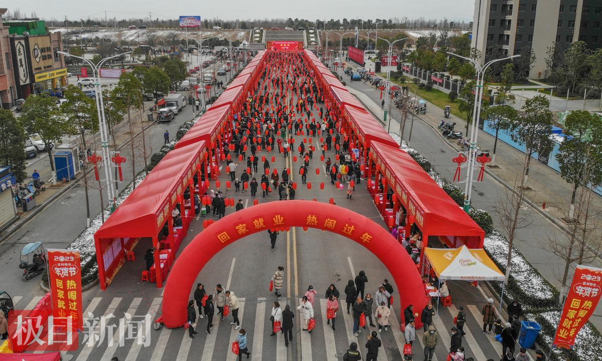 监利市特色年货节暨“春风行动”招聘会现场。（资料图，极目新闻记者 黄志刚 摄）.jpg