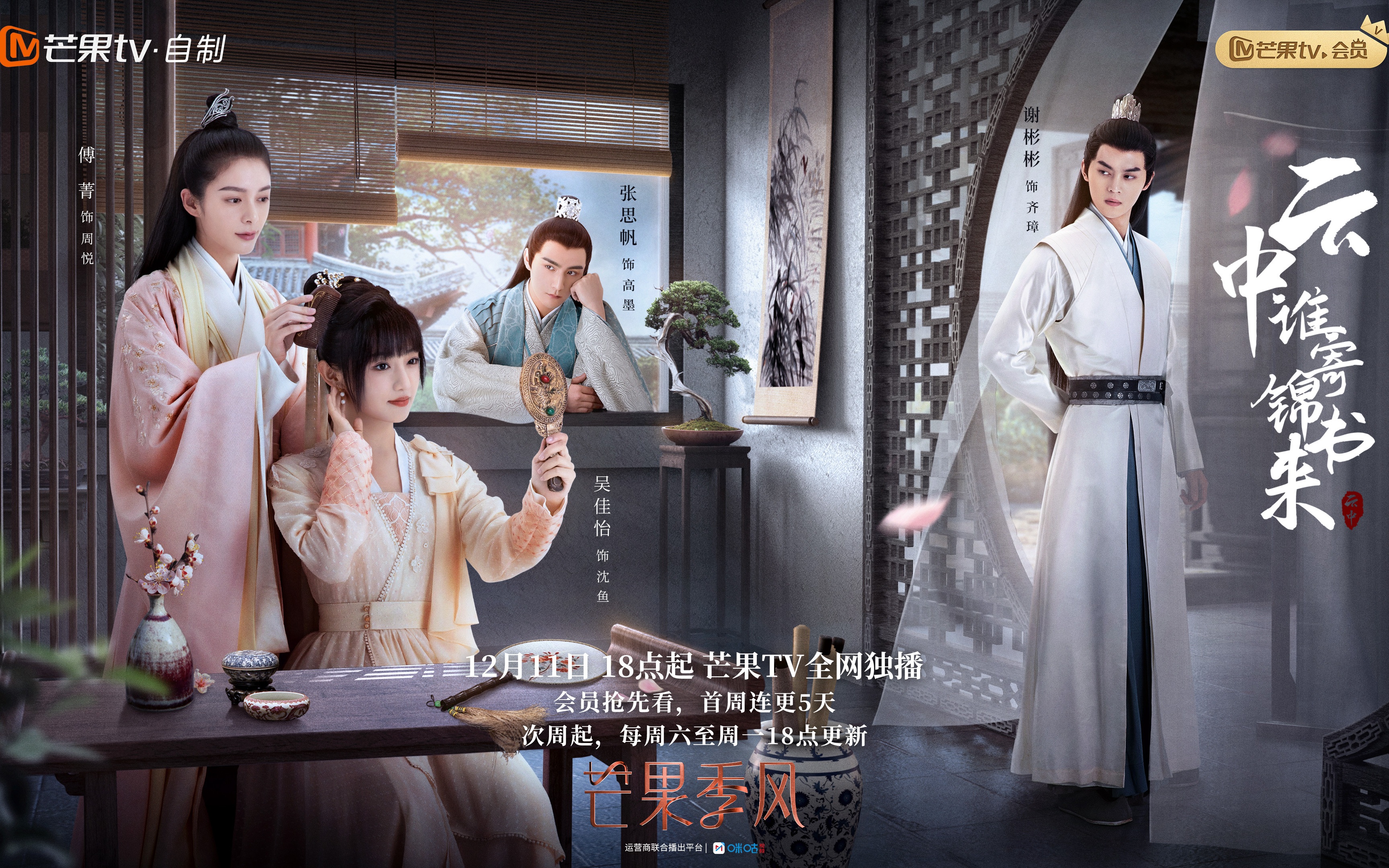 《云中谁寄锦书来》12月11日开播,谢彬彬,吴佳怡等主演 | 极目新闻
