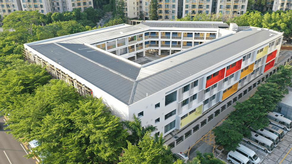 95天建成,为深圳市提供1080个学位深圳市翠园中学东晓校区:总建筑面积