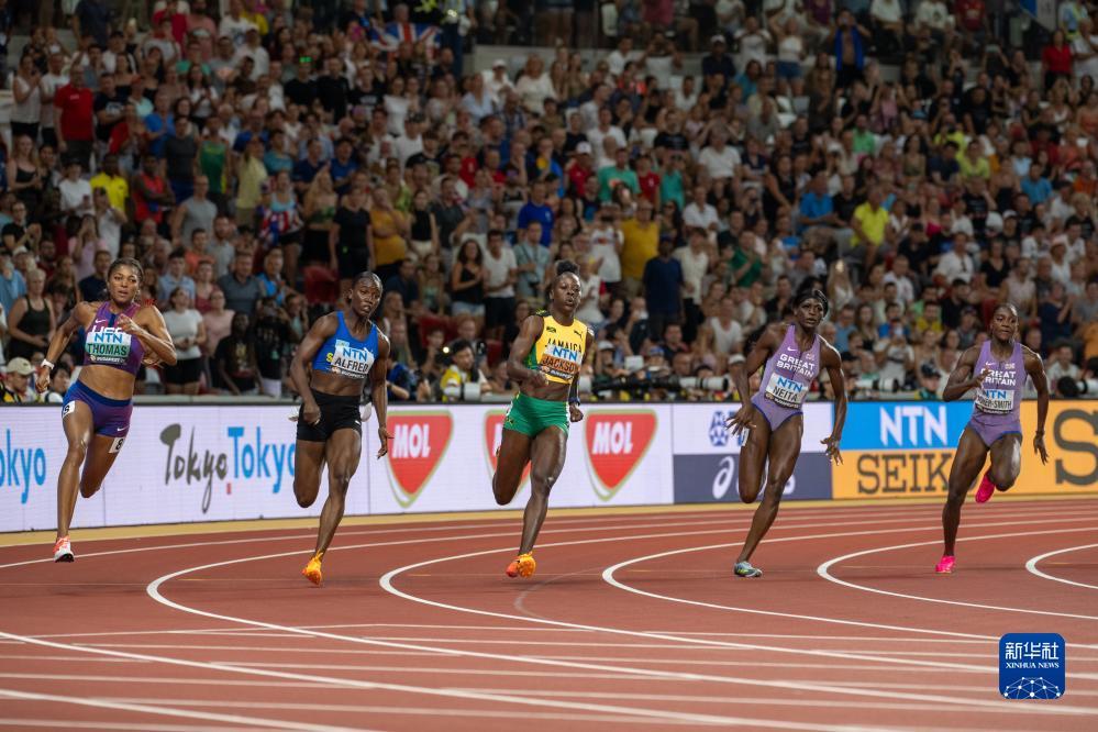 田径世锦赛女子200米牙买加选手创赛会纪录夺冠