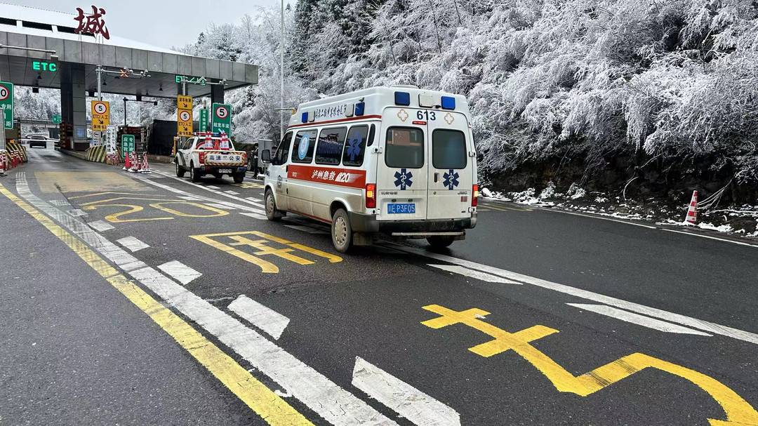 冰雪难住救护车,高速交警用警车开道护送患者到医院 | 极目新闻