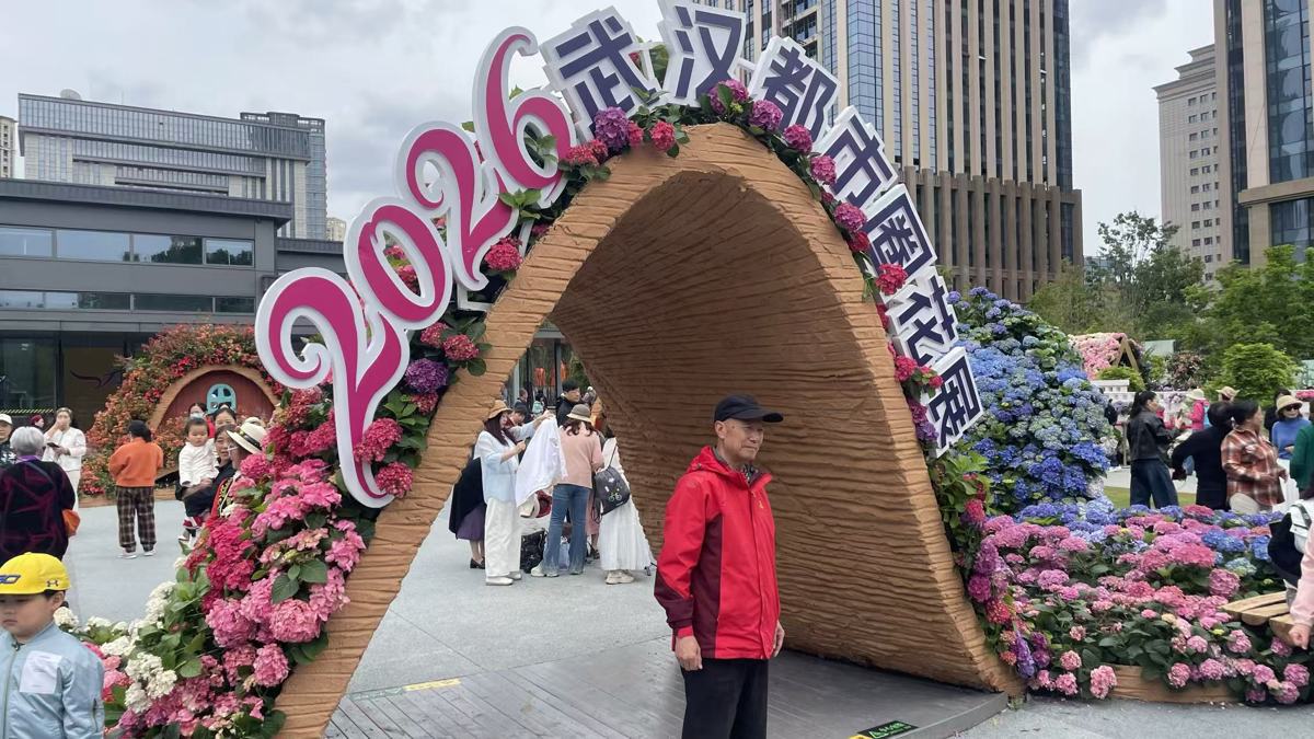 沙湖公园大门前广场，主要是绣球的秀场.jpg