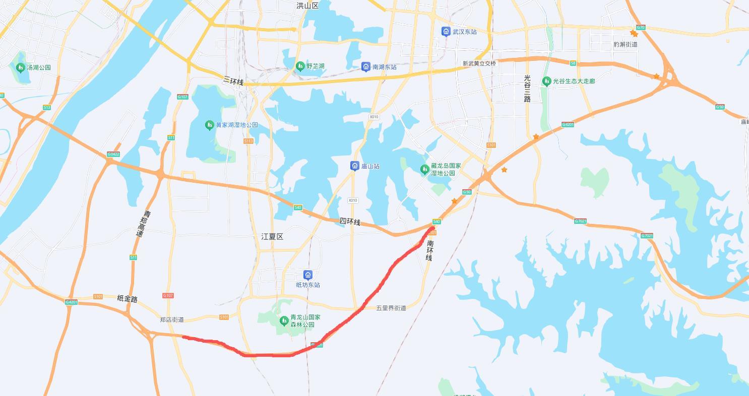 武汉绕城高速公路中洲至郑店段改扩建工程路段示意图.png