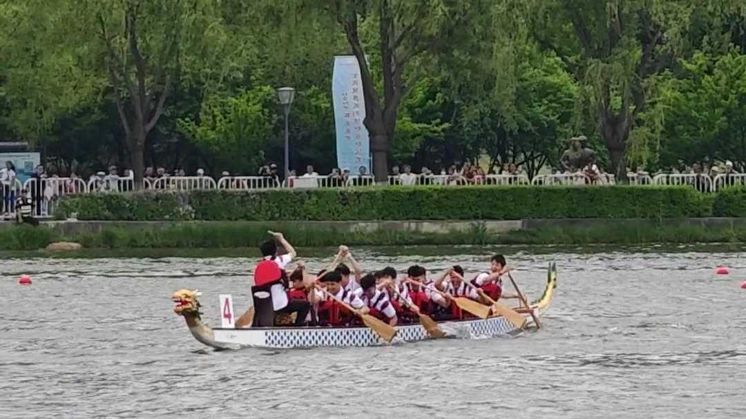 長(zhǎng)春龍舟賽一龍舟S型走位直沖岸邊，游客調(diào)侃稱(chēng)古人誠(chéng)不欺我