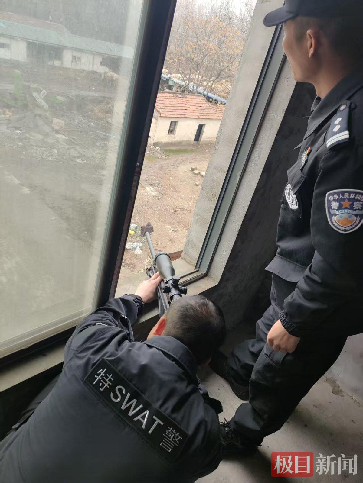 警方准备击毙疯牛 消除危险.jpg