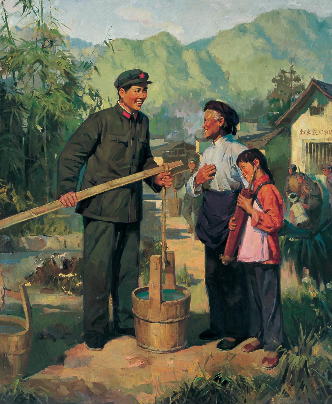19、舒展 《井冈山的故事》 油画  185cm ×155cm 1975年 武汉大学万林艺术博物馆藏.jpg