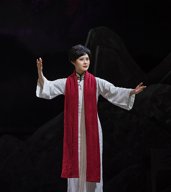 郭霄饰演杨开慧.摄影 李春来