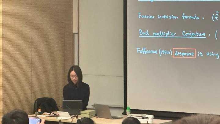 34岁数学家王虹在香港大学开讲座，现场用流利英语讲“挂谷猜想”，旁听学生：连过道都站满了人