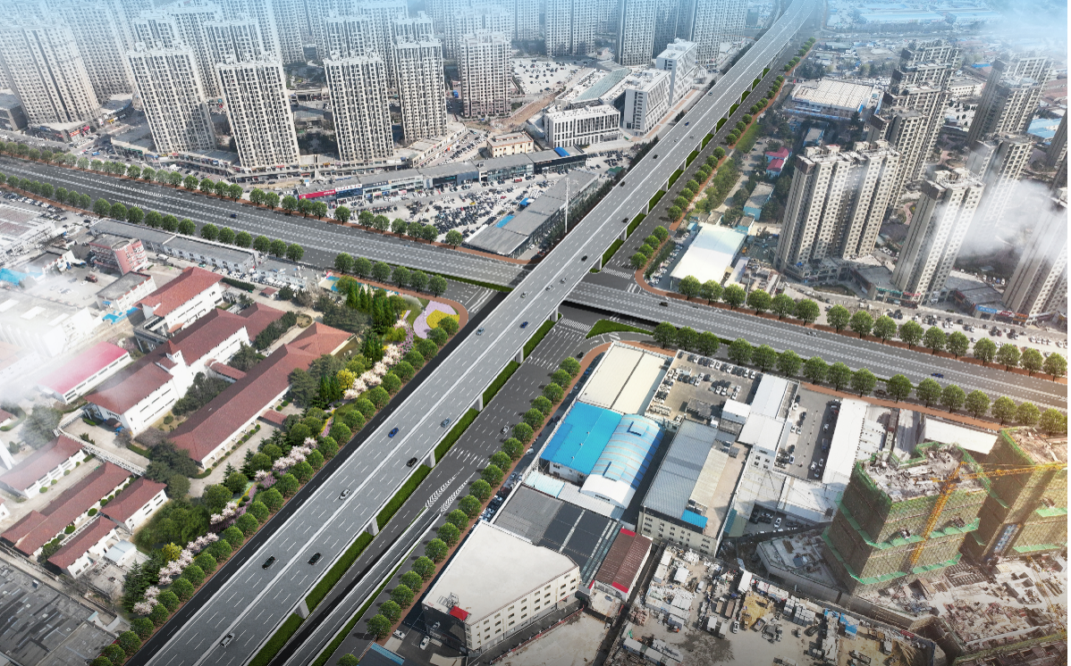 青岛重庆路快速路3标完成首个盖梁浇筑 | 极目新闻