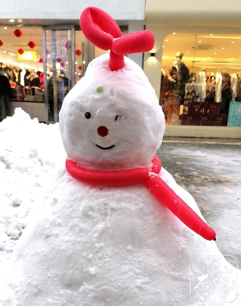 淮南街头,花式堆雪人哪家强? 